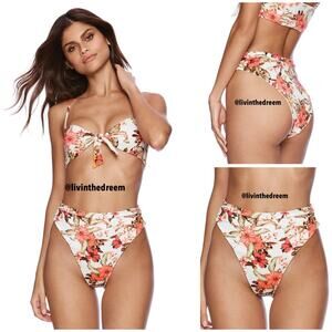 Beach Bunny Emerson Floral High Waist Bikini Bottoms SZ XL $105